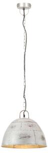 Industrialna lampa wisząca, 25 W, srebrna, okrągła, 31 cm, E27