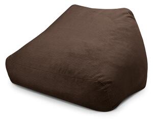 Ciemnobrązowy sztruksowy worek do siedzenia Sofa Snug – SLOWDOWN