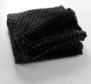 Czarny koc z mikfroflaneli 125x150 cm Mini Frosty – douceur d'intérieur