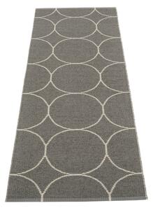 Ciemnoszary chodnik odpowiedni na zewnątrz 70x200 cm Boo Charcoal Linen – Pappelina