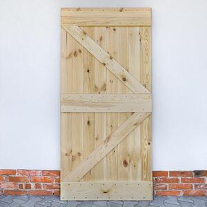 Drzwi przesuwne drewniane sosnowe FOREST - 2Z