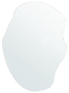 Lustro wiszące nieregularne 50 x 70 cm bez ramy szklane srebrne Falaise Beliani