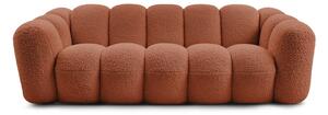 Ceglasta sofa z materiału bouclé 232 cm Hippolyte – Bobochic Paris