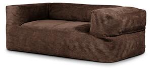 Ciemnobrązowy sztruksowy worek do siedzenia Sofa MooG – SLOWDOWN