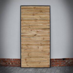 Drzwi przesuwne drewniane w ramie stalowej LOFT
