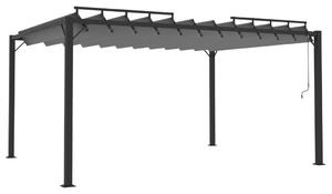 Altana z żaluzjowym dachem 3x4 m, antracyt, tkanina i aluminium
