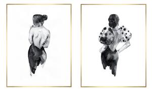 Obrazy zestaw 2 szt. 30x40 cm Woman Sketch – knor