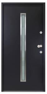 Aluminiowe drzwi zewnętrzne, antracytowe, 90 x 200 cm