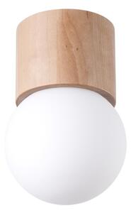 Biało-naturalna lampa sufitowa ze szklanym kloszem ø 12 cm Surtur – Sollux