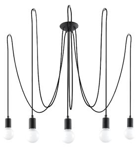 Czarna lampa wisząca 300x300 cm Spider – Sollux