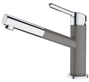 Bateria kuchenna stojÄ ca FRANKE Orbit pull-out z wyciÄ ganÄ wylewkÄ Chrom/Kamienny szary 115.0623.141