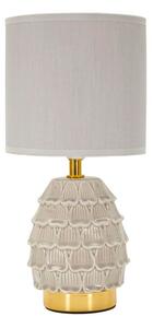 Beżowa lampa stołowa ceramiczna z tekstylnym kloszem (wysokość 30,5 cm) Pigny – Mauro Ferretti