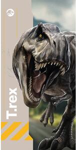 Szary bawełniany ręcznik dziecięcy 70x140 cm Jurassic World "Rebirth" – Jerry Fabrics
