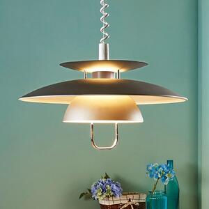 Lampa Wisząca Lindby, Nadija, ściemnialny, szary, kuchnia, metal, skandynawski