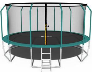 Trampolina ogrodowa Premium siatka wewnętrzna drabinka 490 cm 16ft FUNFIT