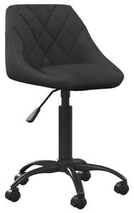 Krzesło biurowe, czarne, obite aksamitem