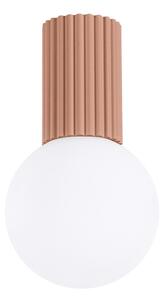 Jasnobrązowa lampa sufitowa ze szklanym kloszem ø 12 cm Orbital – Sollux