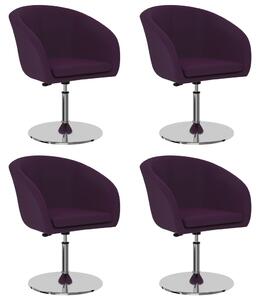 Krzesła stołowe, 4 szt., fioletowe, sztuczna skóra