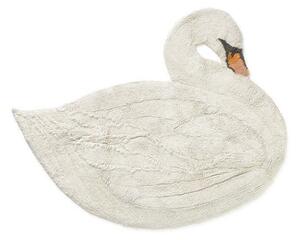 Kremowy bawełniany dywan dziecięcy tkany ręcznie odpowiedni do prania 100x120 cm Swan – Lorena Canals