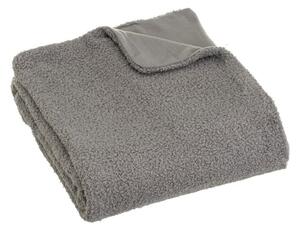 Szary koc z materiału sherpa 130x160 cm Sherpa Bouclé – Casa Selección