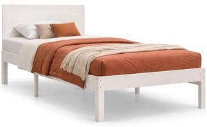 Białe pojedyncze łóżko drewniane 90x200 N2-N20