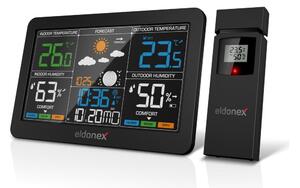 Eldonex ELDONEX EWS-1010-BK - Stacja meteorologiczna z wyświetlaczem LCD 2xAAA czarny TD0126