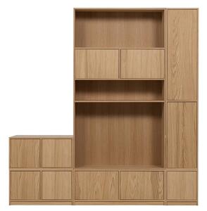 Regał modułowy w dekorze dębu 227x243 cm Modulair – vtwonen