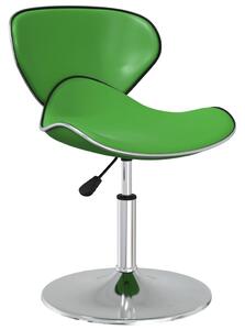 Krzesła stołowe, 4 szt., zielone, obite sztuczną skórą