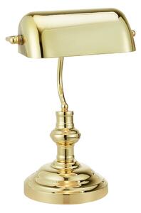 Lampa stołowa w kolorze mosiądzu ze szklanym kloszem (wysokość 42 cm) Bankers – Markslöjd