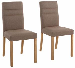 Eleganckie krzesła Lona, brązowe - zestaw 2 sztuki