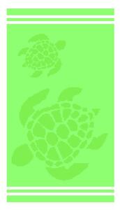 Zielony bawełniany ręcznik plażowy 70x140 cm Turtle – B.E.S