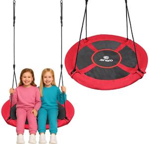 Huśtawka Ogrodowa Bocianie Gniazdo 110Cm Xxxl Czerwona