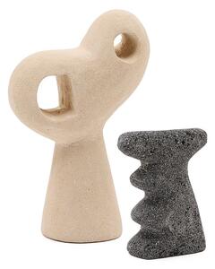 Kamienne figurki zestaw 2 szt. (wysokość 23 cm) Arif – Kave Home