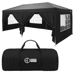 Pawilon ECD Niemcy, 3x6 m, czarny, wodoodporny, stabilny, odporny na warunki zimowe, pawilon skadany typu pop-up, pawilon ogrodowy, namiot ogrodowy skadany, pawilon imprezowy do uytku zewntrznego