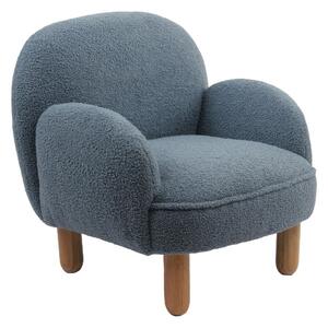 Niebieski fotel dziecięcy z materiału bouclé Rocky – Vipack