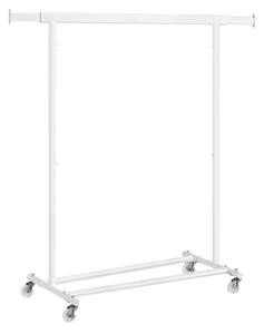 Stojak na ubrania INEZ na kółkach, maks. 90kg, 83,5x45x160cm, biały SongmicsHome