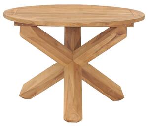 Stół jadalniany do ogrodu, Ø110x75, lite drewno tekowe