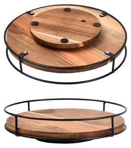 Organizator do szafki z obrotową półką – drewniana, obrotowa półka na zioła, 25 cm