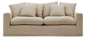 Beżowa lniana sofa 240 cm Nora – Kave Home