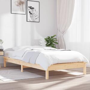 Rama łóżka, 75x190 cm, lite drewno sosnowe, pojedyncza