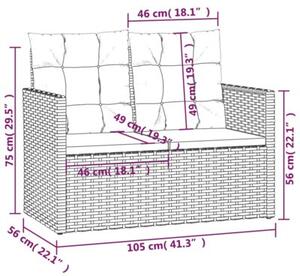 Zestaw Mebli Ogrodowych Komplet Wypoczynkowy Z Poduszkami 4-Częściowy Szary Rattan Na Taras Balkon Ogród