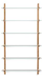 Szklany modułowy system półek w naturalnym kolorze 110x202x30,5 cm Sitra – Kave Home