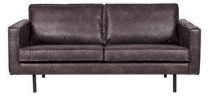 Czarna sofa z imitacji skóry 190 cm Rodeo – WOOOD