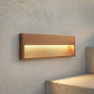Lucande oprawa wpuszczana ścienna LED Trevin, 40 cm, IP65, aluminium Trevin, brązowy / rdzawy, aluminium, nowoczesny