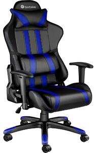 Tectake 402031 fotel biurowy premium racing - czarny/niebieski
