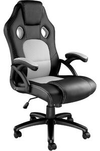 Tectake 403467 fotel biurowy tyson - czarny/szary