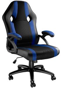 Tectake 403491 fotel biurowy goodman - czarny/niebieski