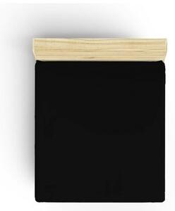 Czarne bawełniane prześcieradło z gumką 140x200 cm – Mijolnir