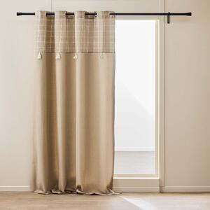 Brązowa zasłona z mieszanki bawełny 140x240 cm Everest – douceur d'intérieur