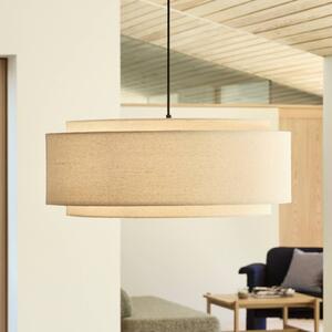 Hübsch Lampa wisząca Sable, możliwość ściemniania, kremowy / amber, salon / jadalnia, tkanina / materiał / jedwab, design